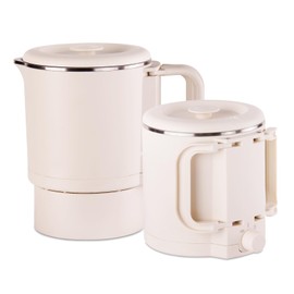 Small Portable Electric Kettle, 0.8L Foldable Mini Travel Electric Kettle, 304 Stainless Steel Multifunctional Collapsible Electric Cooker Pot