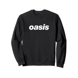 Oasis – White Logo On Black Sweatshirt