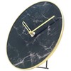 NexTime Table/Wall Clock-Diameter 20 cm-Glass/Metal-Black-'Marble, 20 x 0.8 cm