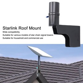 Adjustable Mounting Kit, Aluminum Alloy Short Wall Mount Bracket with Mount Adapter, Easy to Install Roof Mount for Home Commercial Use
