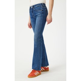 Mavi Women's Maria High Rise Boot Cut Flare Jeans, Mid Brushed Flex Blue, 27x30