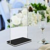 predolo Clear Sign Holder Vertical Double Sided Display Picture Photo