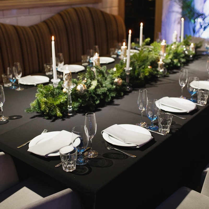 Fixwal Black Tablecloth Rectangle 60 x 84 Inch, 2 Pack