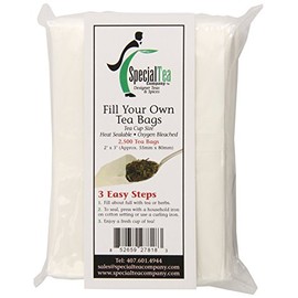 Special Tea Empty Tea Bags Bulk Case, 2 x 3 Inches, 2500 Count