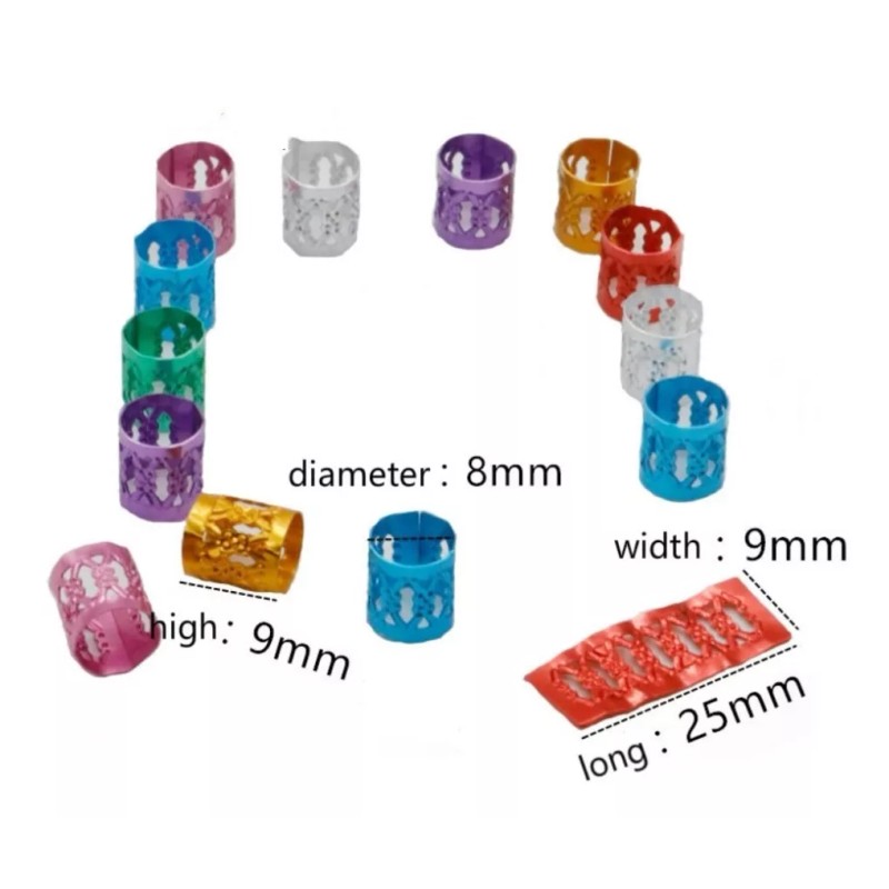 100 Anillos Adorno Trenzas Africanas Y Extensiones Cabello