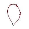 Red Bowknot Headband with Pearl Headpiece for Women Girls Bow