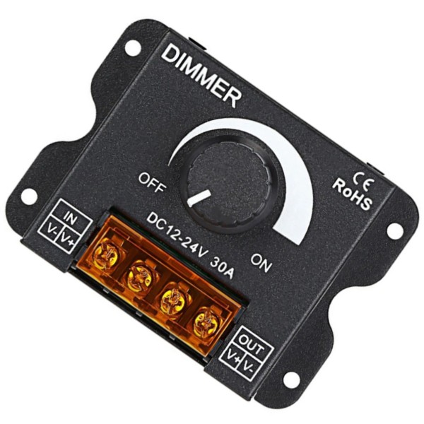 Universal DC 12V-24V 30A LED Light Strip Dimmer PWM Dimming