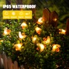 JMEXSUSS Solar Bee Lights Outdoor Waterproof, 30.6FT 50 LED Solar
