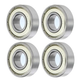 Saipor 4pcs 6202ZZ Deep Groove Ball Bearings Deep Groove 6202 ZZ Ball Bearings Bearing Steel Double Sealed Bearing P6 Fast Quiet Bearings (Inner Diameter 15mm x Outer Diameter 35mm x Thickness 11mm)