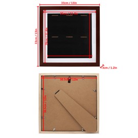 Medal Display Case, Medal Shadow Box Frame for 6 Medals, 3D Medal Frame for Runners Marathon Soccer Football Gymnastics & All Sports Medals Badge Award Insignia (Walnut, 12x12)