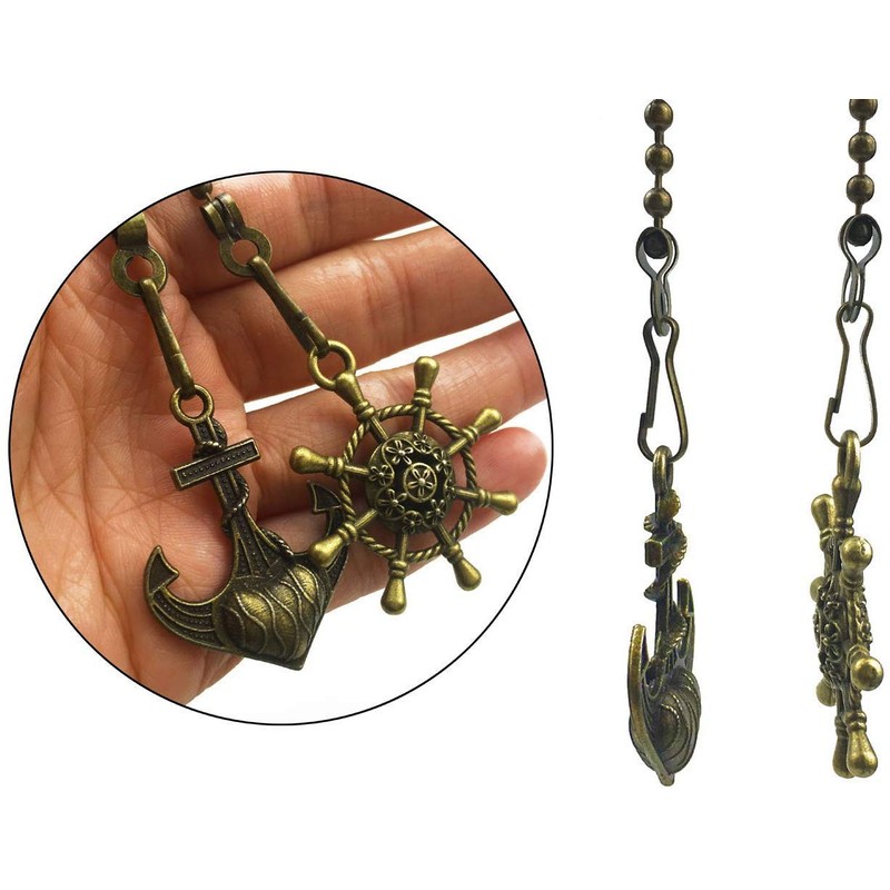 Hyamass Ceiling Fan Pull Chain Extenders with Charm Pendant -