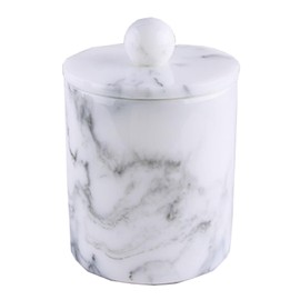 Felimoa Cotton Swab Holder with Lid Marble Handle Toothpick Case Holds up to 220 Sticks