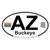 US Decal, Inc. Buckeye, Arizona Oval Sticker with State Flag