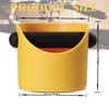 POPOYU Coffee Knock Box,Mini Espresso Knock Box,Yellow Coffee Grounds Container