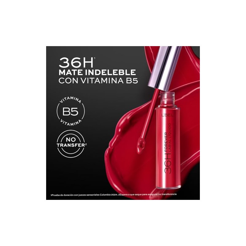 L’BEL Labial Líquido Mate Indeleble Forever con Vitamina B5 –