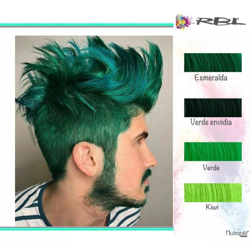 Nutrapel Rbl Tinte Profesional Semipermanente Fantasía Gama Verde 90g