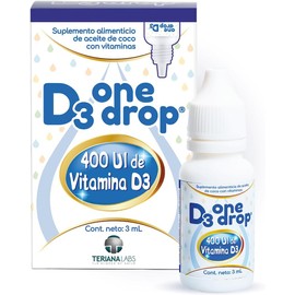 Vitamina D3 ONEDROP frasco con 3 mL, 400 UI