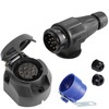 SPARKMOTO 13 Pin Trailer Plug and 13 Pin Trailer Socket,12V