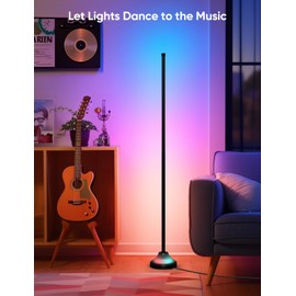 LED RGB with IC Smart Floor Lamp & Corner Lamp with Music Sync, 16 Million Color Choices, DIY Lighting Effects, Alexa & Google Home Compatible, Perfect for Living Room, Bedroom & Party Venues