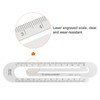 sourcing map Straight Ruler 12cm Metric Bookmark Clip Ruler Metal
