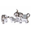 Amazing Gift Crystal Crown Set of 3 Crushed Diamond Elephant