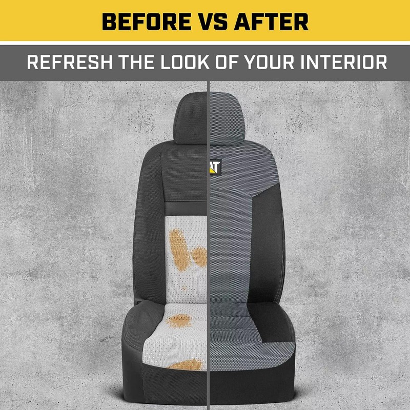 Autocessary Caterpillar Car Truck Seat Covers for Front Seats Set