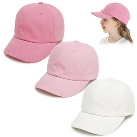 BQUBO Toddler Baseball Cap Baby Sun Hat Solid Color Cotton Caps Unisex Baby Trucker Hats Adjustable Caps with Ponytail Infant Toddler Kid Hats for Boys Girls 6M-6Y