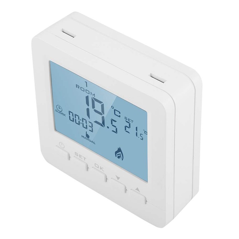 Oumij Termostato Programable Controlador de Temperatura Inteligente con Pantalla LCD