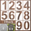 BTORER 10inch 0 to 9 Large Number Stencils Set, 10Pcs