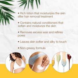GiGi Post Waxing Lotion - Soothing After Wax Care Treatment, Moisturizing Post Epilation Care, Hydrating Skin Softener, 16 fl oz