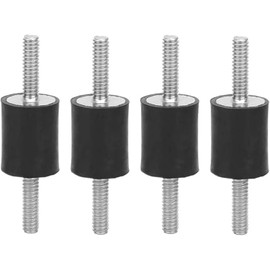 DEWIN Rubber Bearing, Pack of 4 M6 Rubber Vibration Bearings Male Anti-Vibration Damper Silent Block Car Boat Coils (VV20 x 20 M6 x 18)