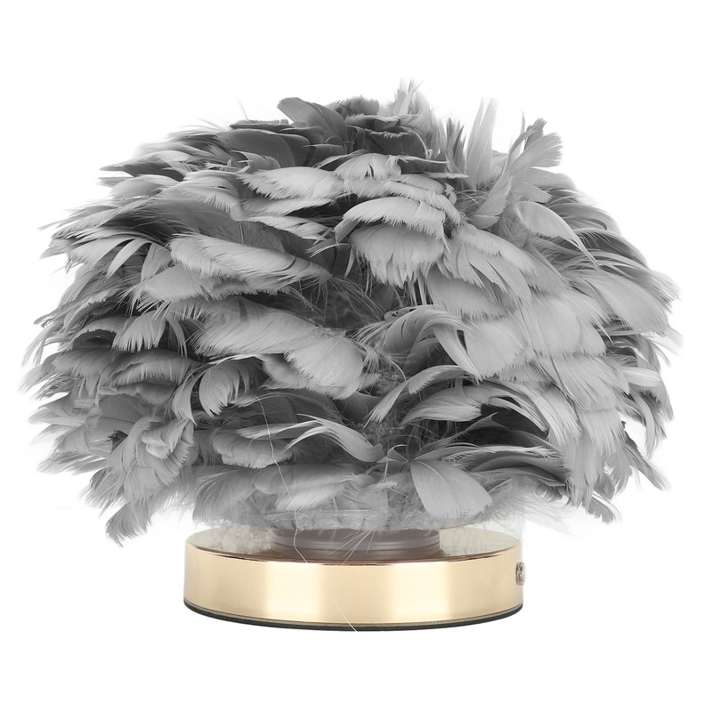 Feather Table Lamp Stepless Dimming USB Charging Touch Control LED