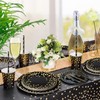 EVYIENEN Pack of 50 Black and Gold Paper Plates, 7