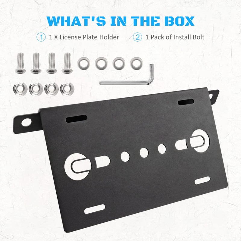 Front License Plate Bracket for Ford Bronco, Steel License Plate