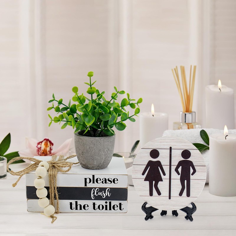 Bathroom Shelf Decor Signs, Modern Farmhouse Bathroom Decor Signs, Funny