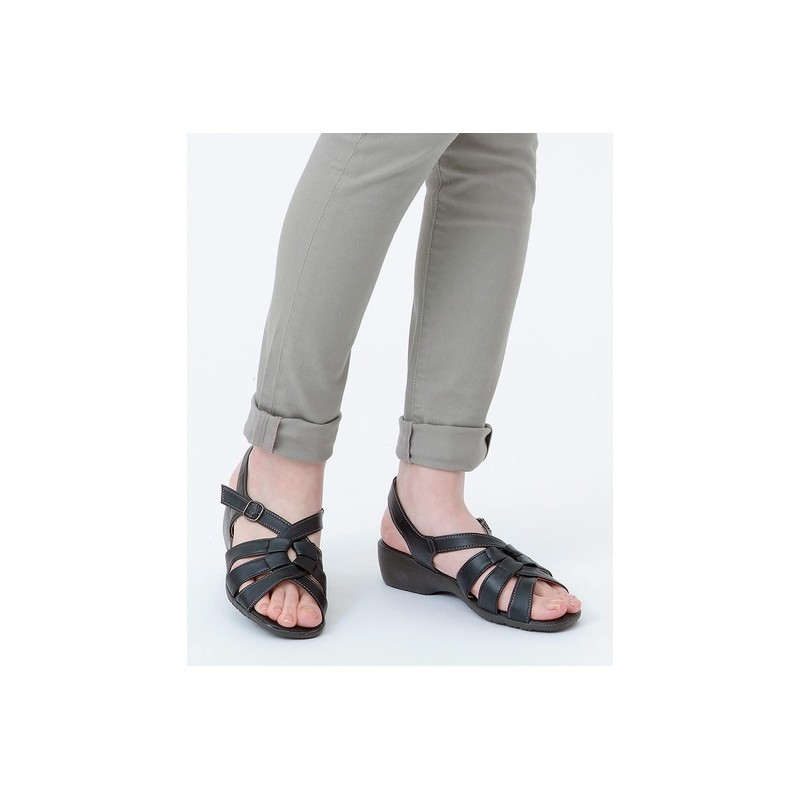 Women's bakkubandosandaru bb5475/Medium Black 1 Feet