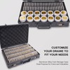 BAGAKE Coin Collection Box with Combination Lock,100 Slots Lockable Case,
