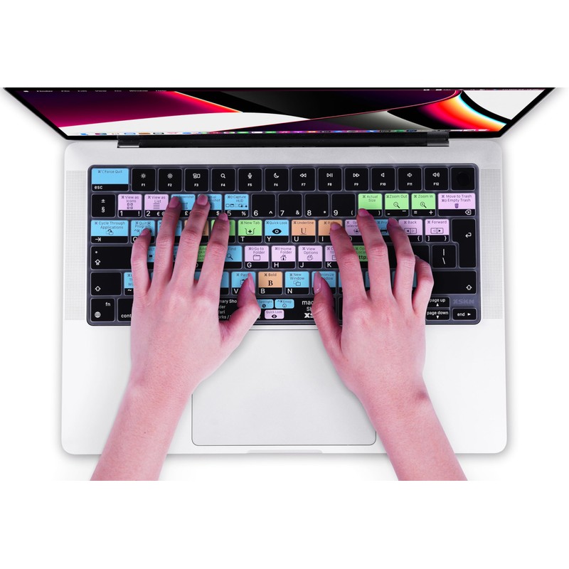 XSKN macOS Shortcut EU UK Version Silicone Keyboard Cover Skin