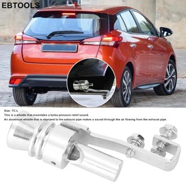 For Exhaust Whistle-Car Sound Simulator Whistle Turbo Sound Simulator Whistle Exhaust Pipe Simulator Whistle Car Modification Tail Throat Exhaust Pipe Whistle Aluminium Alloy Silver Tc-L