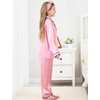 Mikrdoo Girls Silk pajamas Sets: Long Sleeve Sleepwear Button-Down 2