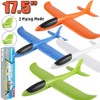 BooTaa 4 Pack Airplane/Flying Toys, 17.5" Large Throwing Foam Plane/Gliders,
