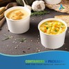 APSIC Disposable Paper Soup Cups - 100 Sets 8oz Small