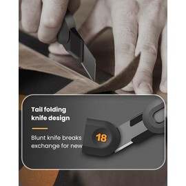 Deli Utility knife, Non-stick, Precision Craft Knife - Compact Utility Cutters with Secure Locking, for students, for DIY, HT4018