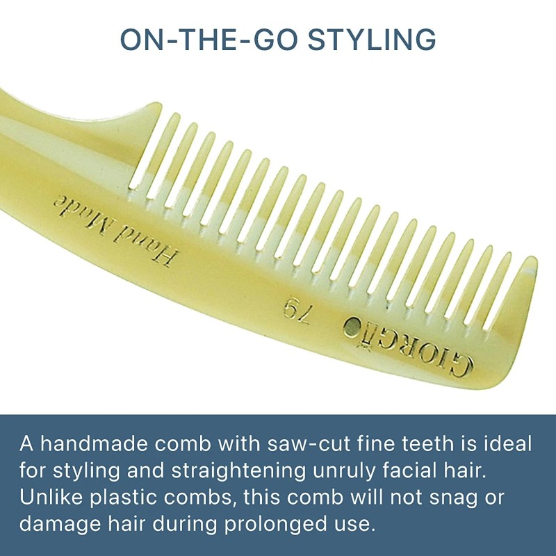 Giorgio G79 Travel Size Mustache and Beard Comb for Men