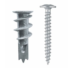 Falcon Workshop Supplies Ltd Pack of 10 Metal PLASTERBOARD Cavity Speed Plug FIXINGS with Screws