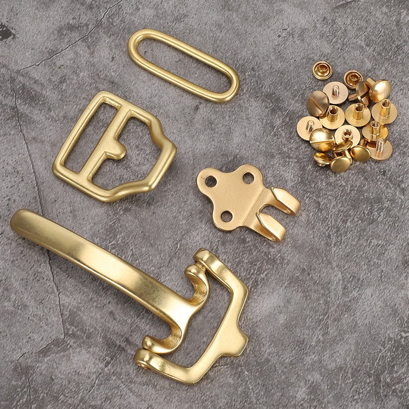 Pure Brass Belt Buckle Environmental Protection D shaped Buckle Set