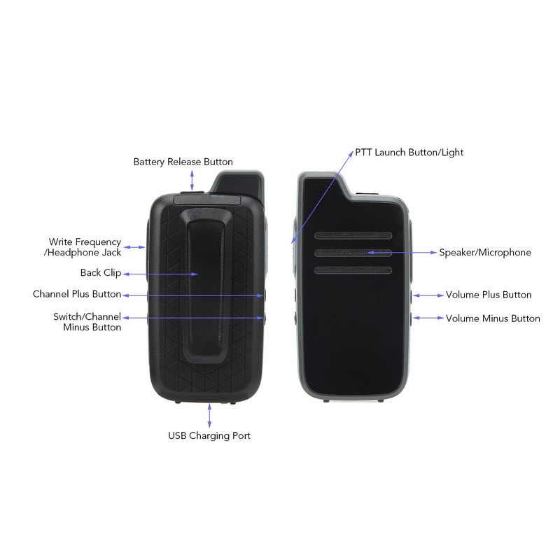 Mini Walkie Talkie Portable Clear Speech Efficient Communication Rechargeable 2