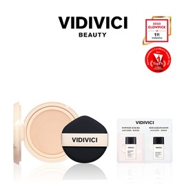 Vidivici Nude Perfection Skin Fit Cushion Refill SPF 50+ PA++++ 15g (+2 Skin Illumination Base Samples Included) / 누드 퍼펙션 스킨 핏 쿠션 리필 SPF 50+ PA++++ 15g(+스킨 일루미네이션 베이스 샘플 2종 증정)