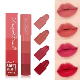 4-in-1 Lipstick Color Changing Lip Balm, 4 Colors, Long Lasting, Portable, Day and Night Fade Lip Care, Cute Lip Makeup, High Pigmentation, Melts Skin Tone, Never Fade Makeup, Strong Adhesion, Shine