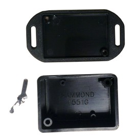 Hammond Electronics 1551GFLBK-HAMMOND 1551GFLBK Euro-Gehaeuse 50 x 35 x 20 ABS Schwarz, 5 Stück